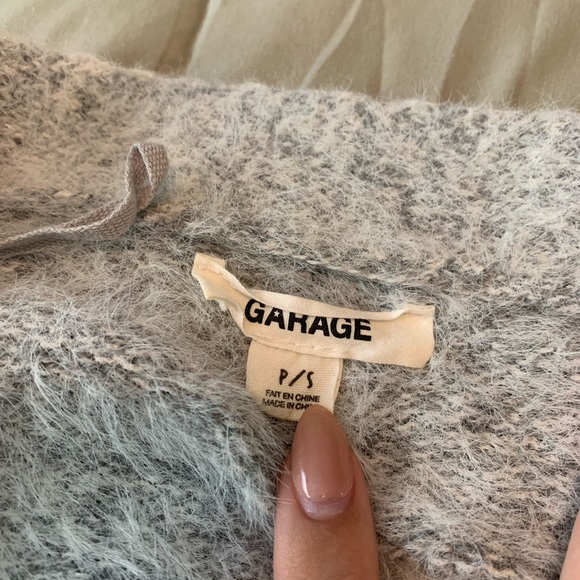 Light Gray Garage Cardigan Size S - Picture 2 of 2